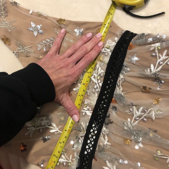 Self-Portrait Nude Star Night Out Dress - Picture 7 of 8